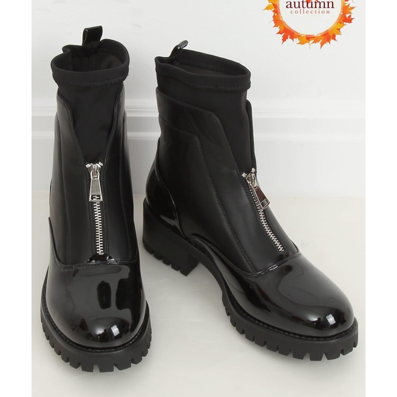 Botas pretas lacadas NS178P pretas preto 1