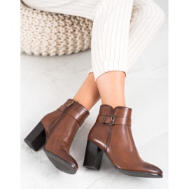 Sergio Leone Botas clássicas de salto alto marrom 2