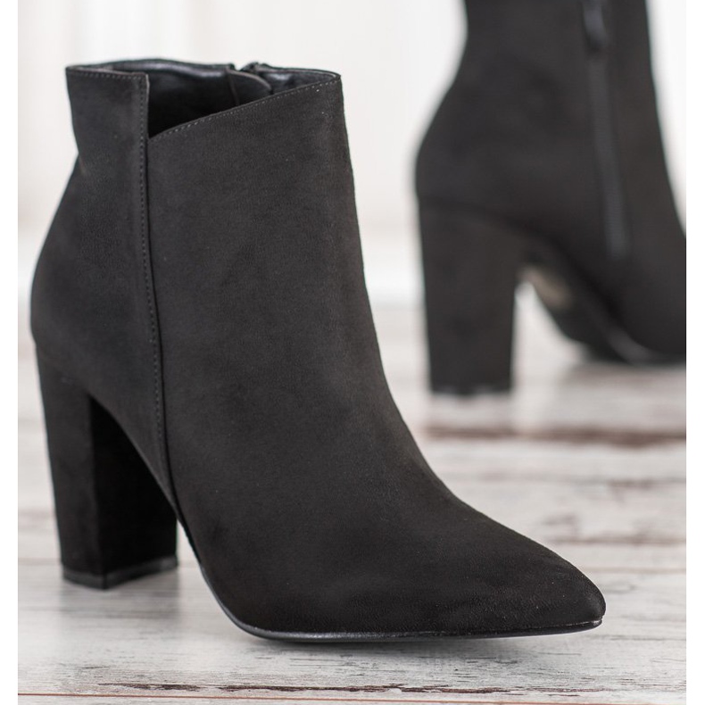 SHELOVET Botas elegantes no spitz preto 1