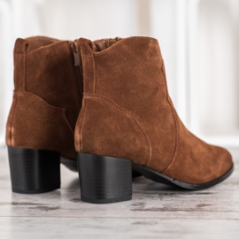 Filippo Botas de couro de salto alto marrom 1