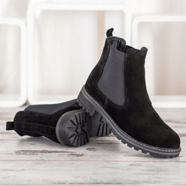Filippo Botas de couro Chelsea preto 2
