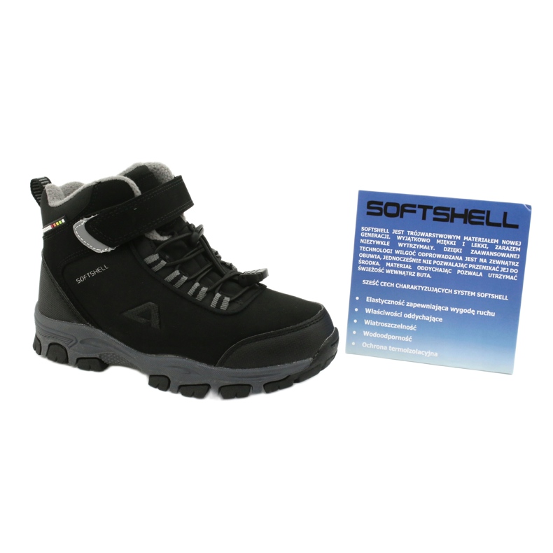 American Club Botas americanas softshell botas de inverno com membrana preto cinza 5