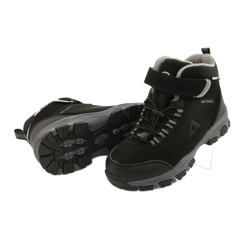 American Club Botas americanas softshell botas de inverno com membrana preto cinza 3 American Club Botas americanas softshell botas de inverno com membrana preto cinza 3