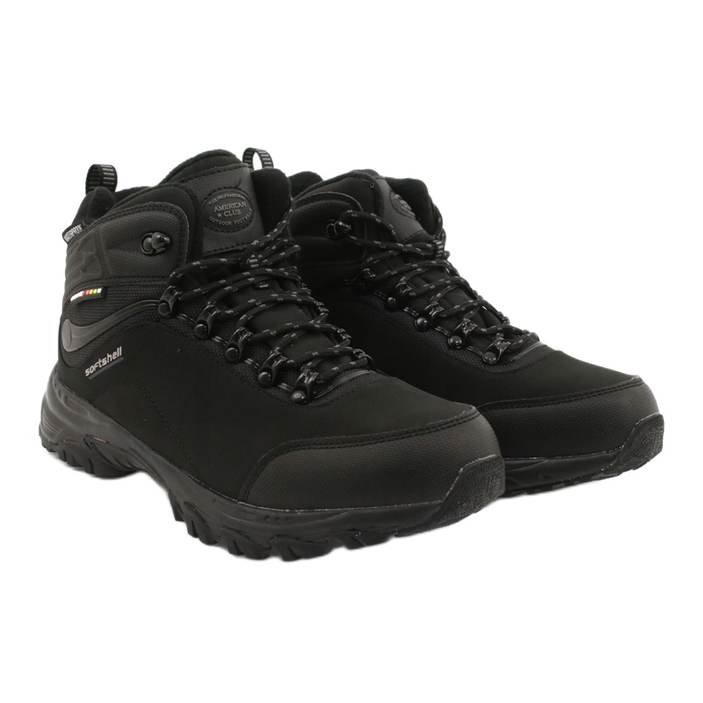American Club Botas de trekking americanas Softshell com membrana preto 4