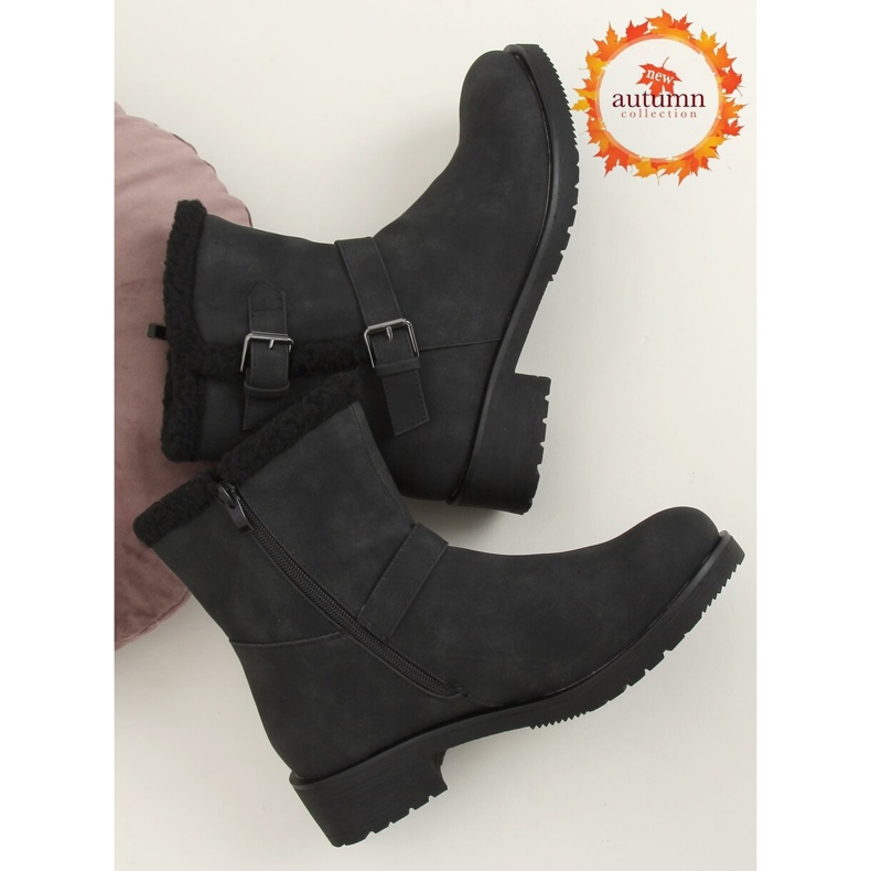 Botas femininas pretas pretas 99-12 pretas preto 1