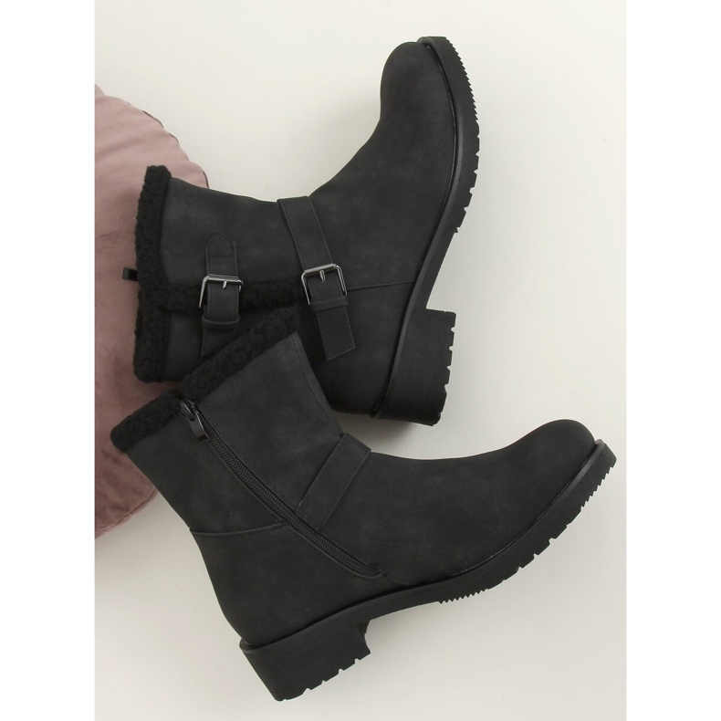 Botas femininas pretas pretas 99-12 pretas preto 2