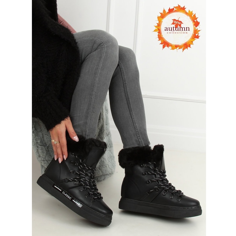 Botas de neve pretas com isolamento espesso BK903 Preto 1