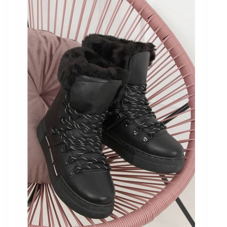 Botas de neve pretas com isolamento espesso BK903 Preto 2 Botas de neve pretas com isolamento espesso BK903 Preto 2