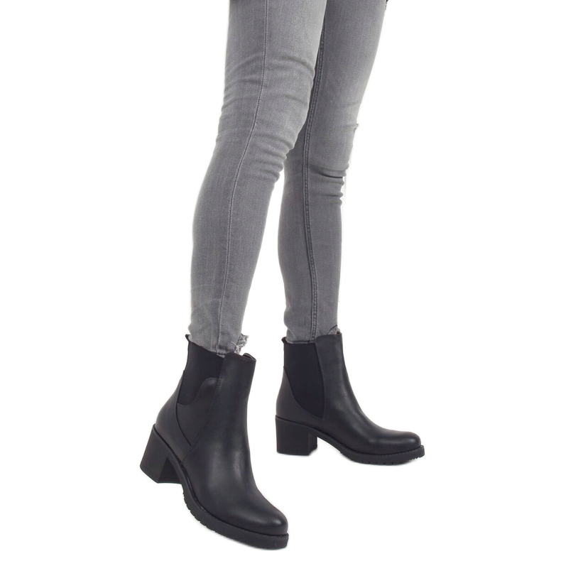 Botas Jodhpur pretas J19-85 pretas para mulheres preto 1