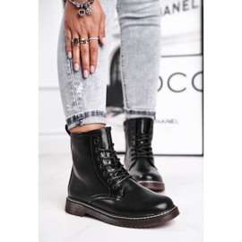 EVE Marita Black Boots Mulher Trappers Glany preto 2