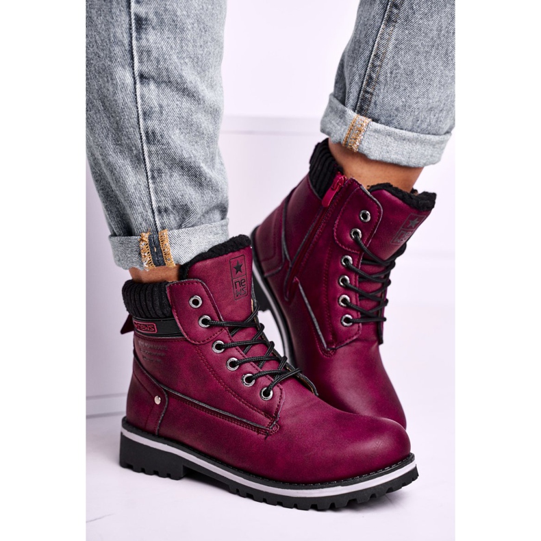 EVE Botas femininas Burgundy Grunders vermelho multicolorido 2