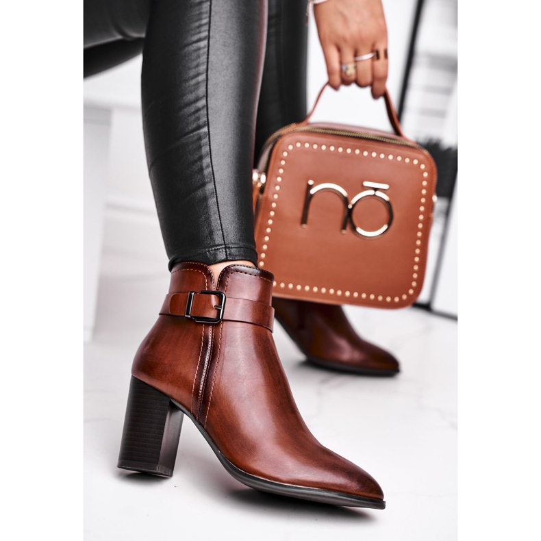 Botas femininas de salto alto Sergio Leone Brown BT509 marrom 1