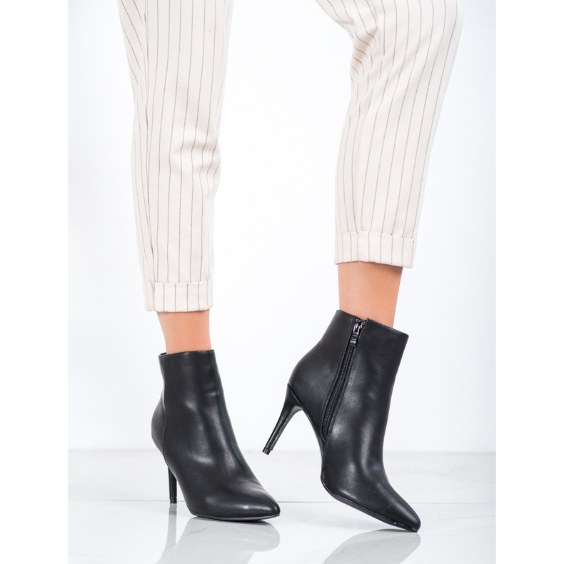 Sweet Shoes Botas sexy de couro ecológico preto 1