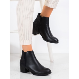 SHELOVET Botas confortáveis ​​de salto alto preto 1