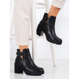 Weide Sapatinhos deslizantes com fivela preto 1