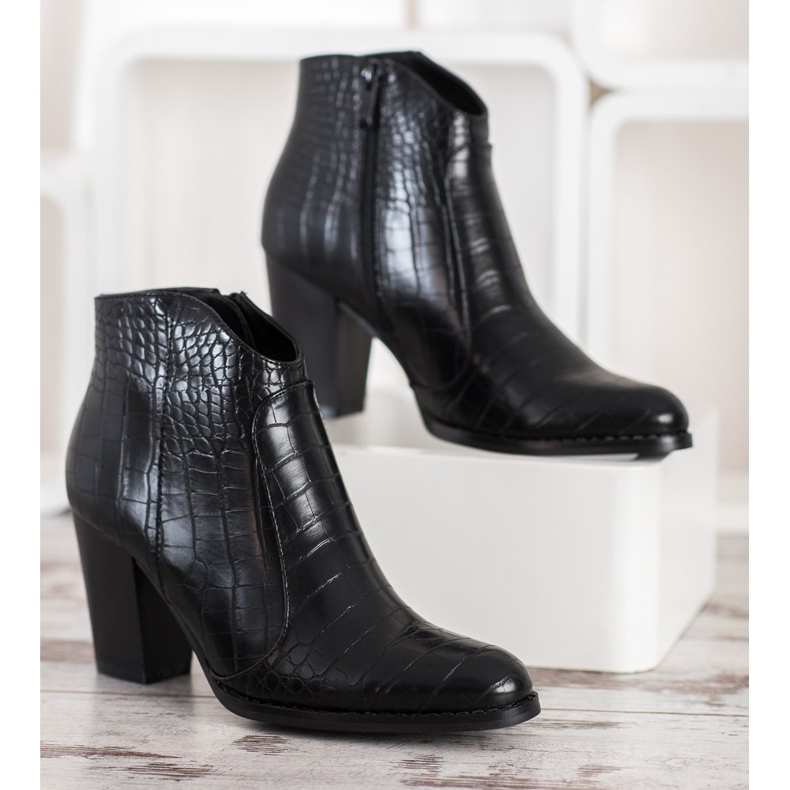 Filippo Botas elegantes com estampa de cobra preto 2 Filippo Botas elegantes com estampa de cobra preto 2