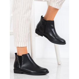 Small Swan Botas com estampa de cobra preta preto 2 Small Swan Botas com estampa de cobra preta preto 2