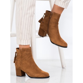 SHELOVET Botas com franjas castanho 1 SHELOVET Botas com franjas castanho 1