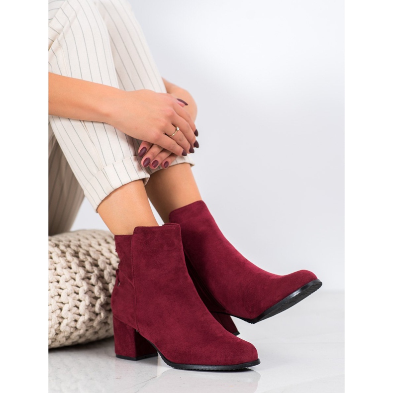 SHELOVET Botas com franjas vermelho 1