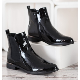 Filippo Botas Chelsea lacadas pretas preto 2