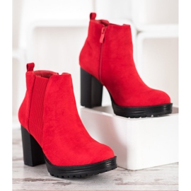 Small Swan Botas na plataforma vermelho 2