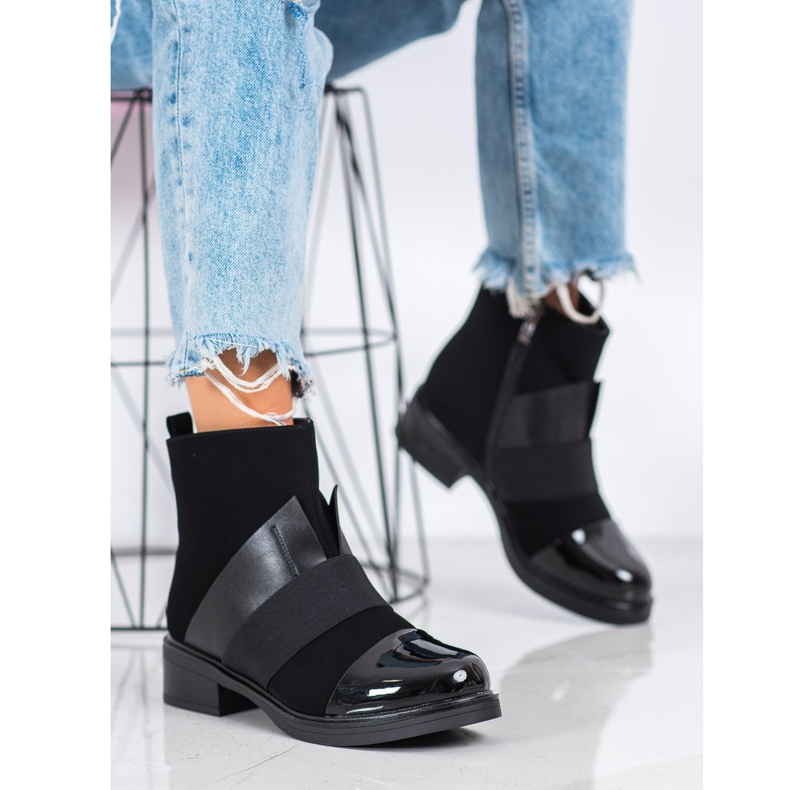 ENPLUS Botas pretas da moda preto 1