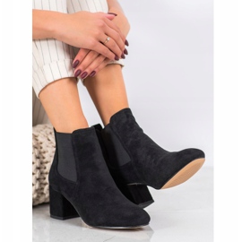 Small Swan Botas de salto alto de salto alto preto 1