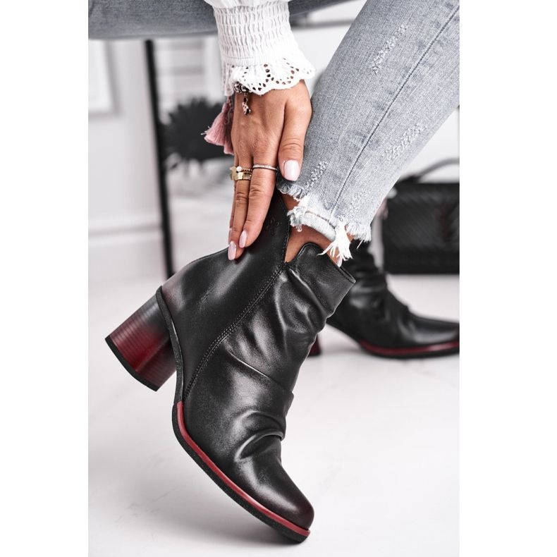 Botas femininas de salto alto Maciejka Preta 04757-01 preto 1