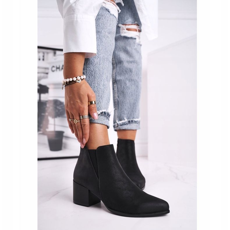 Botas femininas Sergio Leone Jodhpur bota Eco Nubuck Preta BT621 preto 1