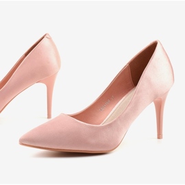 Sapatos rosa com salto LEI-160 1