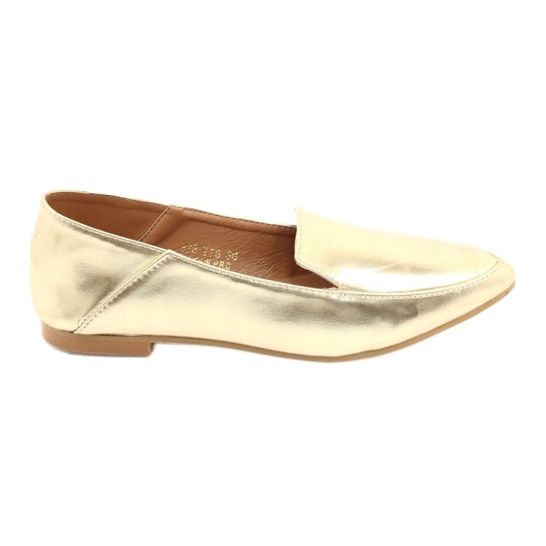 Mocassim feminino Golden Mirror Lu Boo Mireldo dourado 5