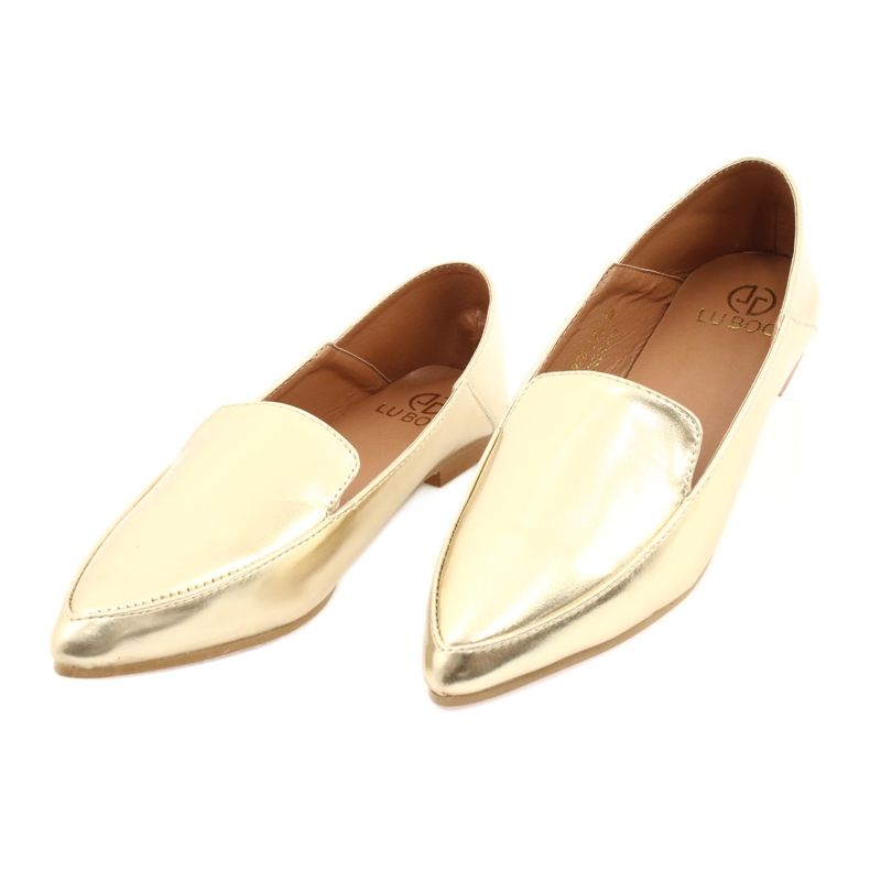Mocassim feminino Golden Mirror Lu Boo Mireldo dourado 6