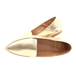 Mocassim feminino Golden Mirror Lu Boo Mireldo dourado 7