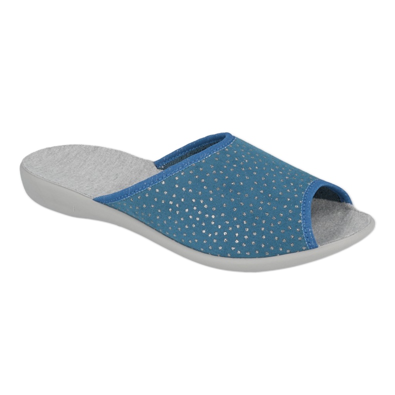 Sapatos femininos Befado pu 254D117 azul cinza 1