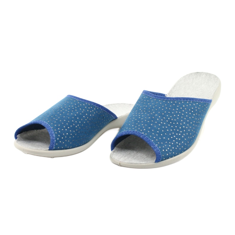 Sapatos femininos Befado pu 254D117 azul cinza 3