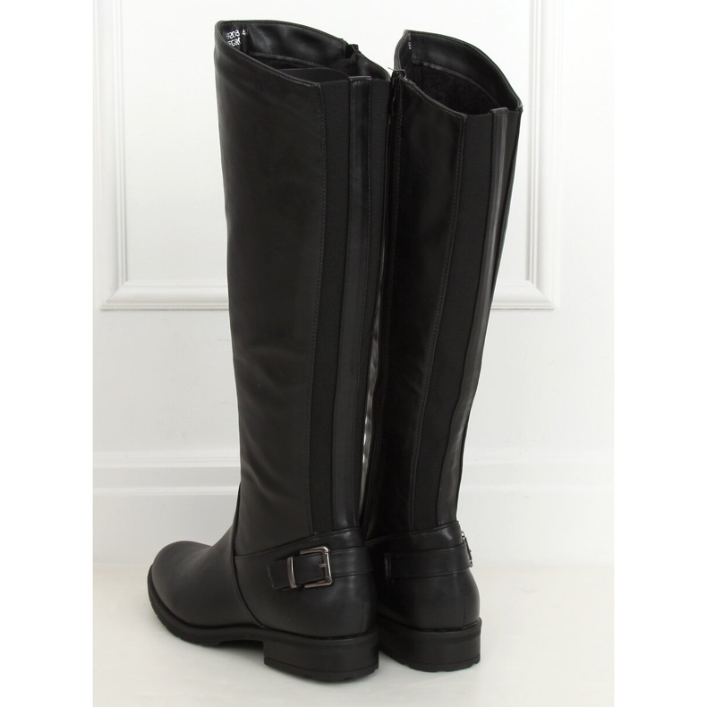 Botas femininas negras H9208 Negro preto 2