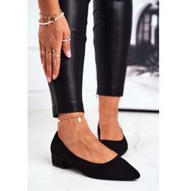 PS1 Bailarinas pretas de camurça feminina Elivia preto 2