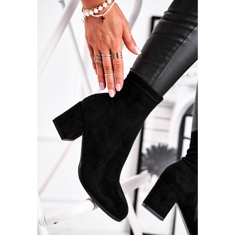 Botas femininas de camurça preta Merducio preto 1