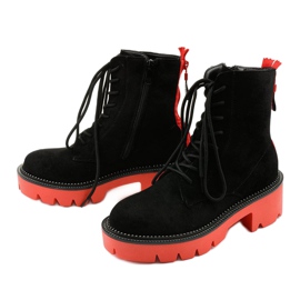 Botins centrífugos de camurça preta até o tornozelo preto laranja 2 Botins centrífugos de camurça preta até o tornozelo preto laranja 2