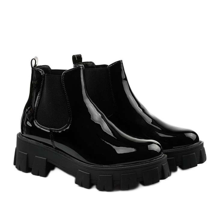 Botas pretas na plataforma Lilney NC1086 preto 2