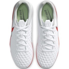Chuteira de futebol Nike Tiempo Legend 8 Academy Tf AT6100 163 branco branco 1