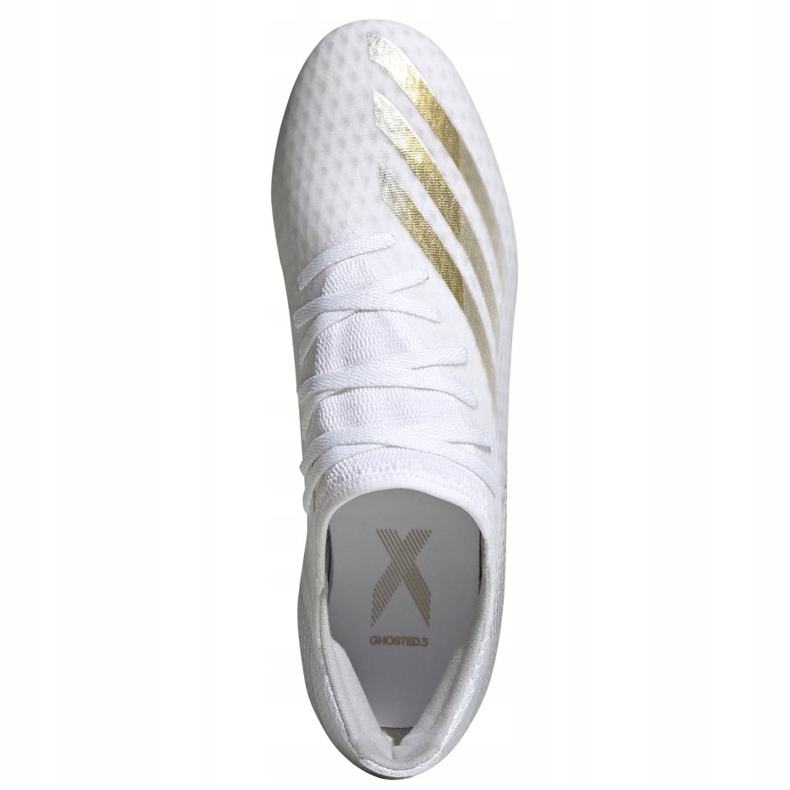 Chuteiras Adidas X GHOSTED.3 Fg EG8193 ouro branco branco 1