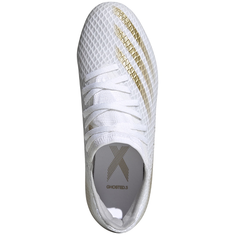 Chuteiras Adidas X GHOSTED.3 Fg Junior EG8210 branco branco 1