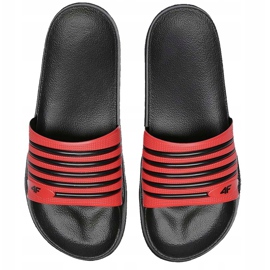 Chinelos masculinos 4F vermelho H4L20 KLM001 62S preto 1