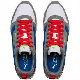 Sapatos masculinos Puma R78 branco-azul-vermelho-preto 373117 10 azul marinho cinza 2