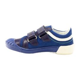 Sapatos de menino Bartek 65498 azul marinho branco verde 2