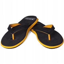 Chinelos masculinos 4F amarelo H4L20 KLM005 71S preto 1