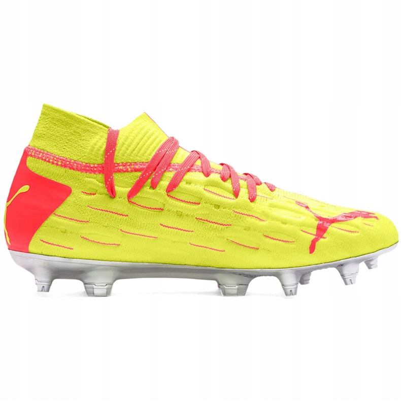 Puma Future 5.1 Netfit Osg Fg Ag Junior 105946 01 chuteiras para crianças amarelo vermelho 1