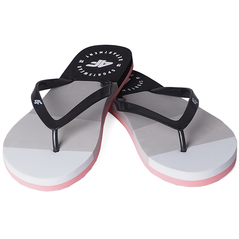 Chinelos femininos 4F preto e branco H4L20 KLD004 97S 1