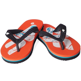 Chinelos para menino 4F multicolor HJL20 JKLM001 90S preto laranja 1